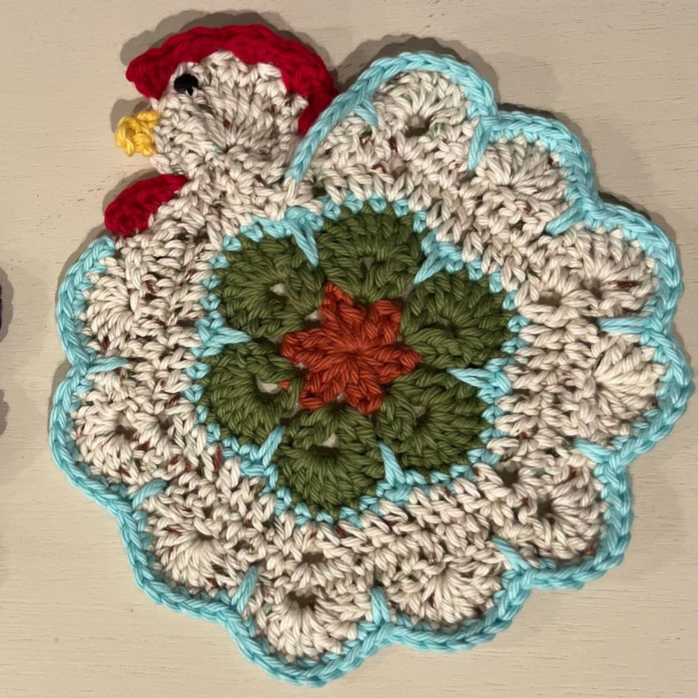 Crochet Chicken Pot Holder